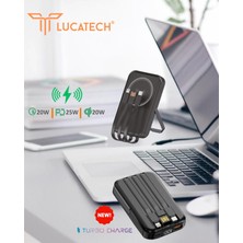 Lucatech Samsung  A Serisi - S Serisi - M Serisi - Z Serisi Uyumlu Magsafe Standlı Powerbank 25W Turbo Sarj