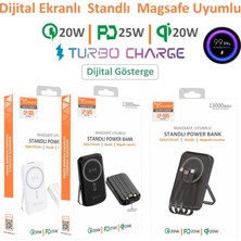 Lucatech Samsung S21 / S22 / S23 / S24 Uyumlu Magsafe Standlı Powerbank 25W Turbo Sarj