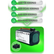 Global Batarya Ecovacs Deebot N79W Uyumlu Akıllı Robot Süpürge Bataryası 14.4V 2600mAh Pil Li-ion (Orijinal Kapasite)