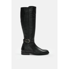 Nilufarr Lovissa Siyah Hakiki Deri Binici Çizme