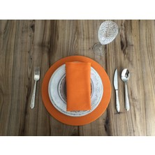 Trend Yuvam Ev Tekstil Ürünleri Turuncu Supla 33 cm (6 Adet)  (Mdf Dahil)
