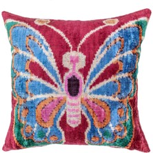 Soho Antiq Mahnaz Kelebek Desenli El Yapımı Kırlent 50X50 cm