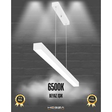 Hegza Lighting LİNEER 120cm (Beyaz Kasa, Beyaz Işık) Ledli Modern Sarkıt Lineer LED Avize