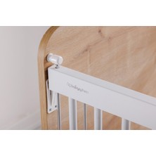 Baby When BW1066 - Pratik Kademeli Anne Yanı Tekerlekli Bebek Beşik Ahşap 60x120