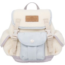 Doughnut  Lighthouse Fluffy Serisi Krem x Açık Mavi x Pudra Mor Unisex Sırt Çantası