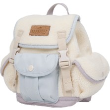 Doughnut  Lighthouse Fluffy Serisi Krem x Açık Mavi x Pudra Mor Unisex Sırt Çantası