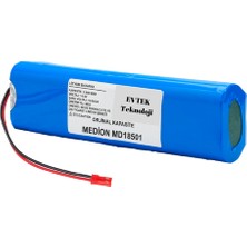 Evtek Medion MD18501 ( Kapasite) 2600MAH Robot Süpürge Bataryası