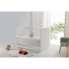 Baby When BW1075 - Pratik Anne Yanı Sallanır Bebek Beşik Beyaz 60x120