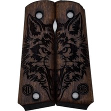 Zib Grips Silah Kabzası - Colt 1911, Girsan Mc 1911 ile Uyumlu - Koyu Kahverengi Renk - CLT1911CV010