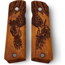 Zib Grips Silah Kabzası - Colt 1911, Girsan Mc 1911 ile Uyumlu - Tütün Renk - CLT1911TN016