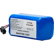 Evtek Imartine C800 ( Kapasite) 2600MAH Robot Süpürge Bataryası