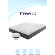 Topper 1.0 - Konfor Arttırıcı Yatak Pedi - Kuş Tüyü Soft Sünger - Yıkanabilir Fermuarlı Kılıflı