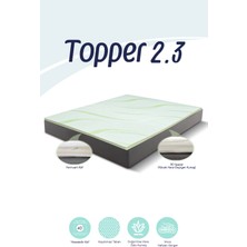 Topper 2.3 - Visco Aloe Vera Yatak Pedi - Yıkanabilir Kılıf - %100 Kaydırmaz Alt Yüzey