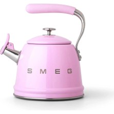 50's Style Pembe Set Üstü Düdüklü Kettle 2.3 Lt