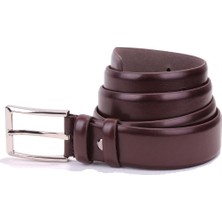 Dagoster DMK26-302 Koyu Kahve 3,5 cm Suni Deri Erkek Kemer