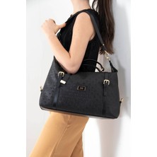 Silver & Polo Silver Polo Siyah - Siyah Logolu Kadın Seyahat Çantası SP1064