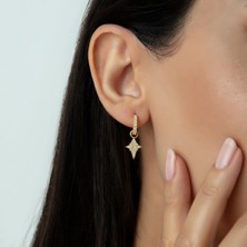 Usho Jewelry Usho 925 Ayar Gümüş Kuzey Yıldızı Kolye-Küpe Takım