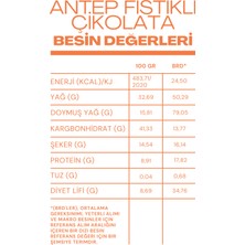 Doğaçlama Glutensiz Vegan Rafine Şekersiz Antep Fıstıklı Artizan %70 Bitter Belçika Çikolatası (75 gr)