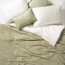 Zsa Zsa Zsu Solıd Kapitoneli Tek Kişilik  Pamuk Yatak Örtüsü 160  x  220  cm  Yeşil