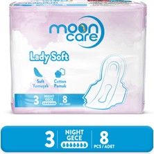 Moon Care Hijyenik Ped Lady Soft Yumuşak Gece (8 Ped)