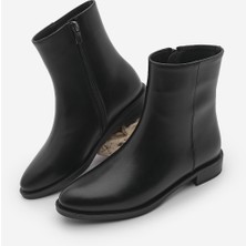 Marjin Kadın Fermuarlı Günlük Bot Longa Siyah