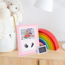 Nobbystar Yeni Doğan El ve Ayak Izi 15X20CM Pembe Fotoğraf Çerçevesi Mürekkepli Baskı Kiti