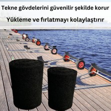 Beylini Dayanıklı Tekne Römorku Halısı Dayanıklı Kesilebilir Koruyucu Mat Siyah (20CM x 4m)