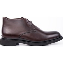 Koyu Kahverengi %100 Deri Analin Bağcıklı Classic Ayakkabı 1033245162