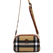 Silver & Polo Bej - Kiremit SP745 Kadın Çapraz Çanta