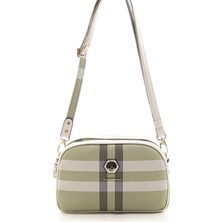Silver & Polo A.yeşil - Kemik SP745 Kadın Çapraz Çanta