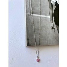 Atelier Deep Pembe Kalpli Zincir Kolye