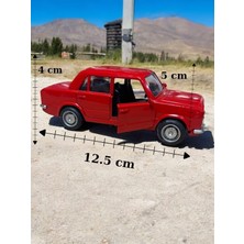Nostaljik Lezzetler Metal Çek Bırak Murat 124 Araba Kırmızı Sesli ve Işıklı ( 1/36 Ölçek )