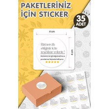 Tuğset Etiket Bizi Tercih Ettiğiniz Için Teşekkür Ederiz Sticker Etiket 4 cm 35 Adet T1129