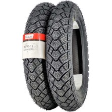 Billas Tvs Jüpiter 110/ 125 Kışlık Lastik Takımı 90/90-12 Dubleks (Tl)(Tubeless) BL200A5