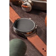 Huawei Watch Deri Kordon Gt4 Gt3 Pro Elite Active Gt2 Pro E 46MM Uyumlu 22MM Kadın Erkek Kayış