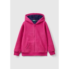 Erkek Çocuk Fuşya Etiket Detaylı Sweatshirt