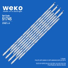 Weko WKSET-6745 37407X4 Sled 2011SSP32 28 4214 Gd Rev0 4 Adet LED Bar (28LED)