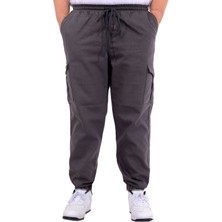 Mode Xl Büyük Beden Erkek Gabardin Kargo Jogger Doga 21927 Antrasit