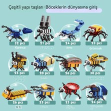 First Erkek Çocuğun Birleştirilmiş Küçük Parçacık Yapı Taşları 12 Böcek Gashapon Oyuncak Seti (12 Parça) (Yurt Dışından)