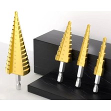 Lisinya 3 Parça Kademeli Matkap Ucu Paslanmaz Uç Alüminyum Sac Demir Delme Seti