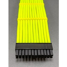MM 24 Pin Uzatma Kablosu - Uv Sarı Sleeved