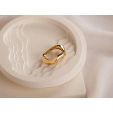 Safir Kuyumculuk Altın Dalgalı Yüzük