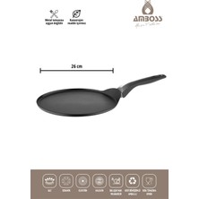 Amboss Mocca Krep Tavası / Siyah 26 cm