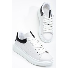 Fersatie Beyaz - Siyah Kadın Sneaker Günlük Ayakkabı
