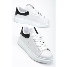 Fersatie Beyaz - Siyah Kadın Sneaker Günlük Ayakkabı