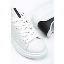 Fersatie Beyaz - Siyah Kadın Sneaker Günlük Ayakkabı