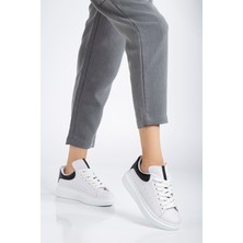 Fersatie Beyaz - Siyah Kadın Sneaker Günlük Ayakkabı
