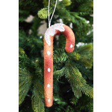 Pekshop Kurabiye Görünümlü Gerçekçi Baston Şeker Yılbaşı Ağaç Süsü 20cm