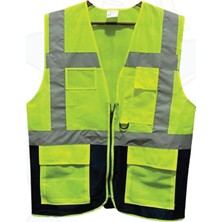 Öncü 10 Adet Mühendis Tipi  Reflektörlü Çift Renk  İkaz Yeleği ( 10X Adet)