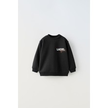 Magu Siyah Istanbul Desenli Kışlık Pamuklu Sweatshirt Eşofman Alt-Üst Takım Unisex
